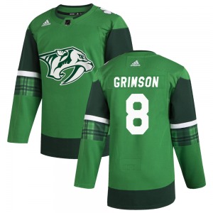 Stu Grimson Nashville Predators Adidas Youth Authentic 2020 St. Patrick's Day Jersey (Green)