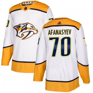 Egor Afanasyev Nashville Predators Adidas Authentic Away Jersey (White)