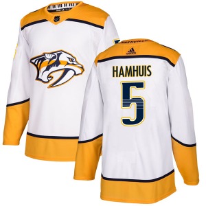 Dan Hamhuis Nashville Predators Adidas Authentic Away Jersey (White)