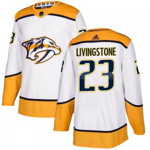 Jake Livingstone Nashville Predators Adidas Authentic Away Jersey (White)