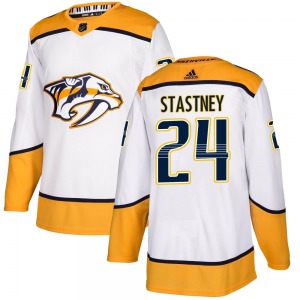 Spencer Stastney Nashville Predators Adidas Authentic Away Jersey (White)