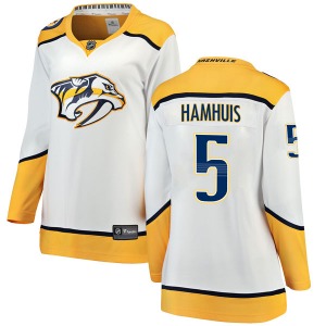 Dan Hamhuis Nashville Predators Fanatics Branded Women's Breakaway Away Jersey (White)