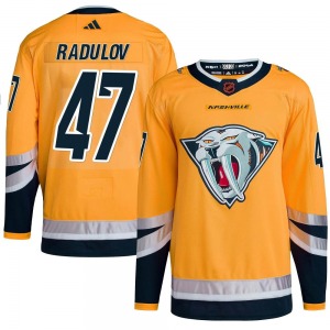 Alexander Radulov Nashville Predators Adidas Authentic Reverse Retro 2.0 Jersey (Yellow)