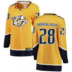 Jaret Anderson-Dolan Nashville Predators Fanatics Branded Women's Breakaway Home Jersey (Yellow)