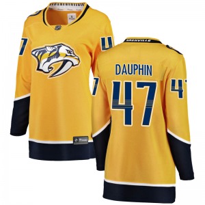 Laurent Dauphin Nashville Predators Fanatics Branded Women's Breakaway Home Jersey (Yellow)