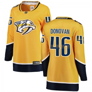 Matt Donovan Nashville Predators Fanatics Branded Women's Breakaway Home Jersey (Yellow)