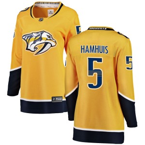 Dan Hamhuis Nashville Predators Fanatics Branded Women's Breakaway Home Jersey (Yellow)