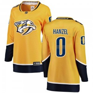 Jeremy Hanzel Nashville Predators Fanatics Branded Women's Breakaway Home Jersey (Yellow)