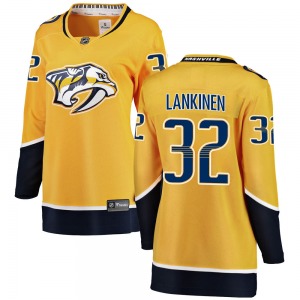 Kevin Lankinen Nashville Predators Fanatics Branded Women's Breakaway Home Jersey (Yellow)