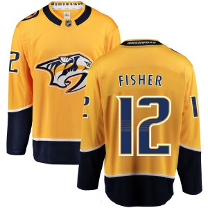 Mike Fisher Nashville Predators Fanatics Branded Breakaway Home Jersey (Yellow)
