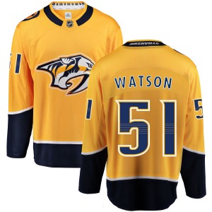 Austin Watson Nashville Predators Fanatics Branded Youth Breakaway Home Jersey (Yellow)