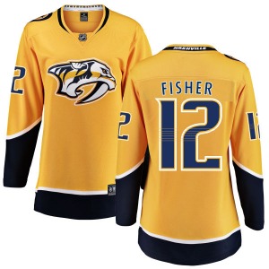 Mike Fisher Nashville Predators Fanatics Branded Women's Breakaway Home Jersey (Yellow)