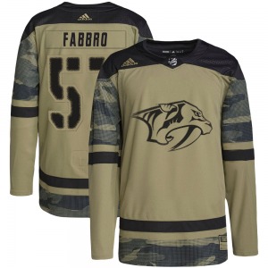 Dante Fabbro Nashville Predators Adidas Authentic Military Appreciation Practice Jersey (Camo)