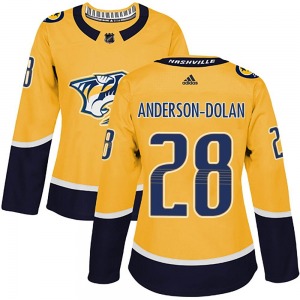 Jaret Anderson-Dolan Nashville Predators Adidas Women's Authentic Home Jersey (Gold)
