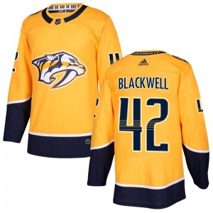 Colin Blackwell Nashville Predators Adidas Youth Authentic Home Jersey (Gold)