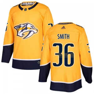 Cole Smith Nashville Predators Adidas Youth Authentic Home Jersey (Gold)