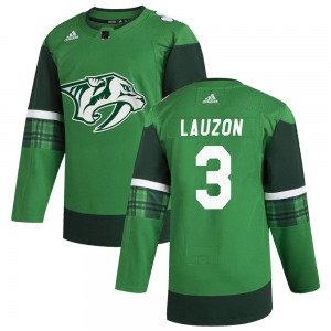 Jeremy Lauzon Nashville Predators Adidas Authentic 2020 St. Patrick's Day Jersey (Green)