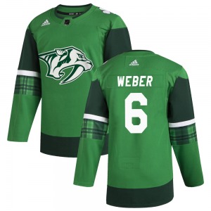 Shea Weber Nashville Predators Adidas Authentic 2020 St. Patrick's Day Jersey (Green)