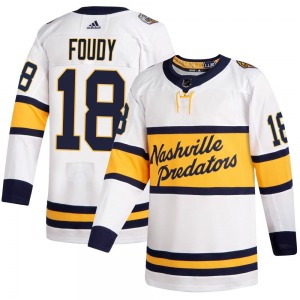 Liam Foudy Nashville Predators Adidas Youth Authentic 2020 Winter Classic Player Jersey (White)