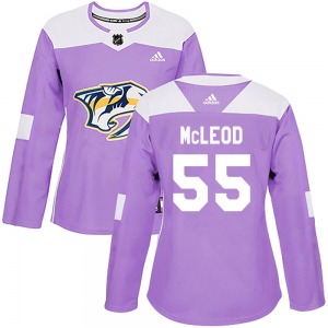 Cody Mcleod Nashville Predators Adidas Women's Authentic Cody McLeod Fights Cancer Practice Jersey (Purple)