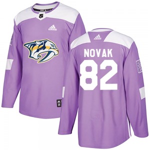 Tommy Novak Nashville Predators Adidas Authentic Fights Cancer Practice Jersey (Purple)