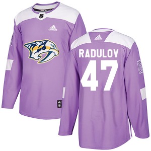 Alexander Radulov Nashville Predators Adidas Authentic Fights Cancer Practice Jersey (Purple)