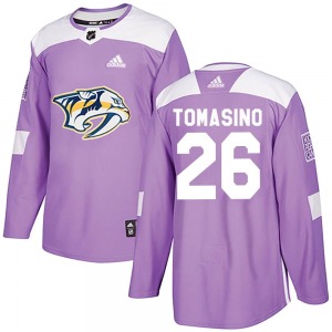 Philip Tomasino Nashville Predators Adidas Authentic Fights Cancer Practice Jersey (Purple)
