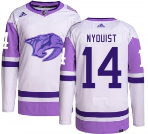Gustav Nyquist Nashville Predators Adidas Youth Authentic Hockey Fights Cancer Jersey