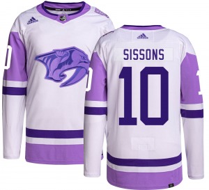 Colton Sissons Nashville Predators Adidas Youth Authentic Hockey Fights Cancer Jersey