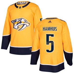 Dan Hamhuis Nashville Predators Adidas Authentic Home Jersey (Gold)