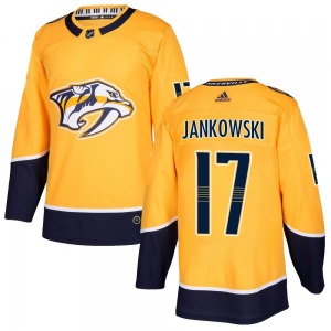 Mark Jankowski Nashville Predators Adidas Authentic Home Jersey (Gold)