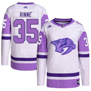 Pekka Rinne Nashville Predators Adidas Youth Authentic Hockey Fights Cancer Primegreen Jersey (White/Purple)