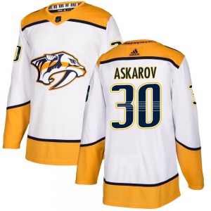 Yaroslav Askarov Nashville Predators Adidas Youth Authentic Away Jersey (White)