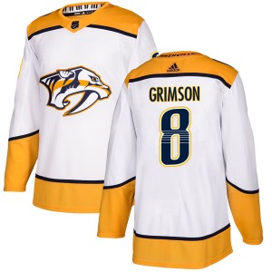 Stu Grimson Nashville Predators Adidas Youth Authentic Away Jersey (White)