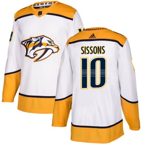 Colton Sissons Nashville Predators Adidas Youth Authentic Away Jersey (White)