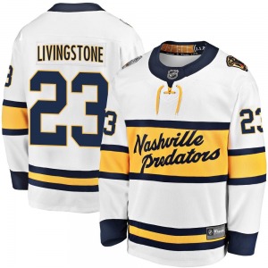 Jake Livingstone Nashville Predators Fanatics Branded Youth Breakaway 2020 Winter Classic Player Jersey (White)